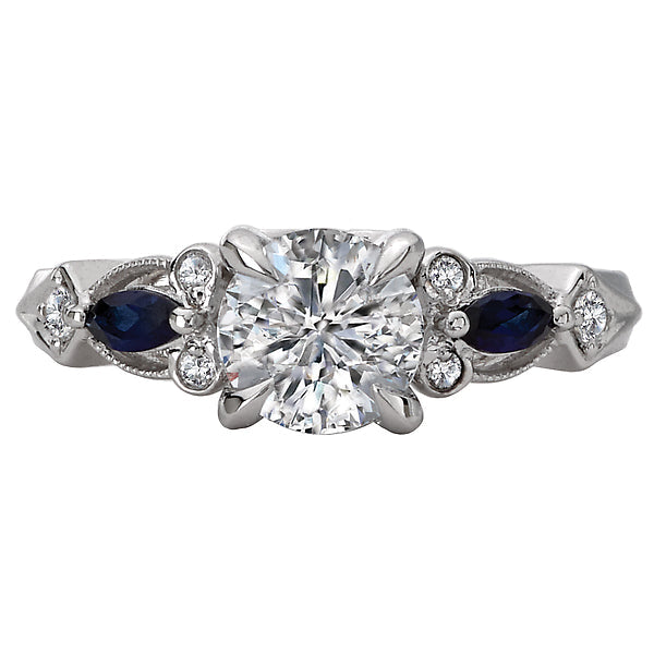 Round Classic Semi-Mount Diamond Ring