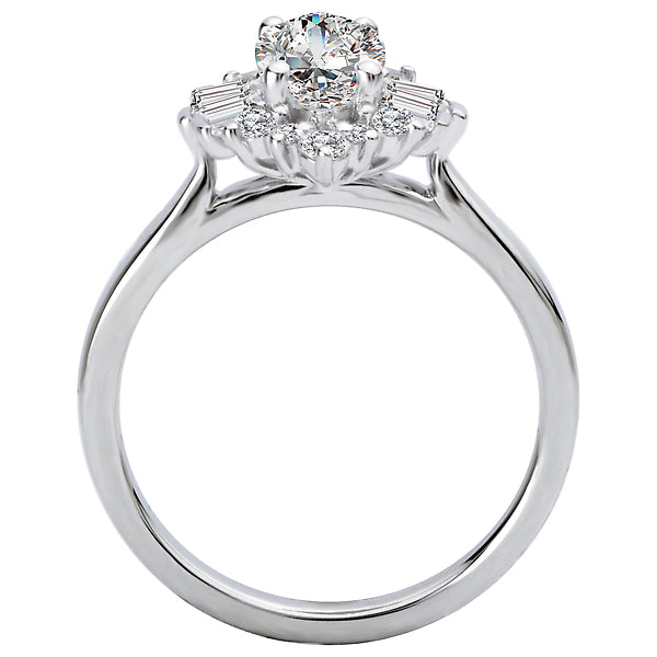Marquise Halo Semi-Mount Diamond Ring