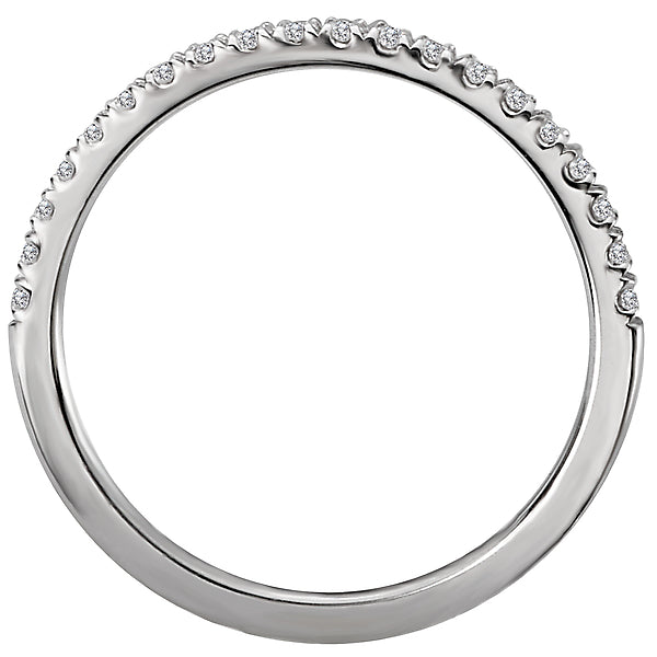 Round Matching Diamond Wedding Band