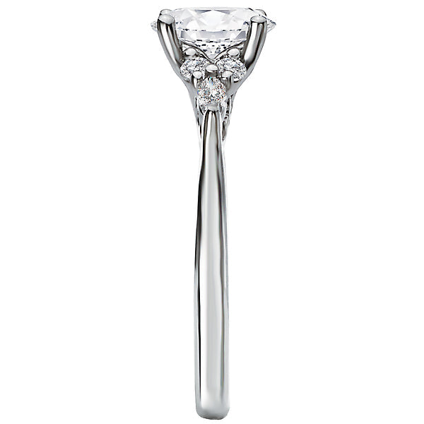 Oval Diamond Semi-Mount Engagement Ring