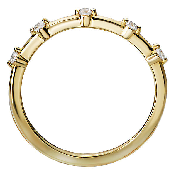 Round Diamond Wedding Band