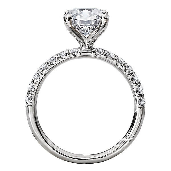 Round Semi-Mount Diamond Engagement Ring
