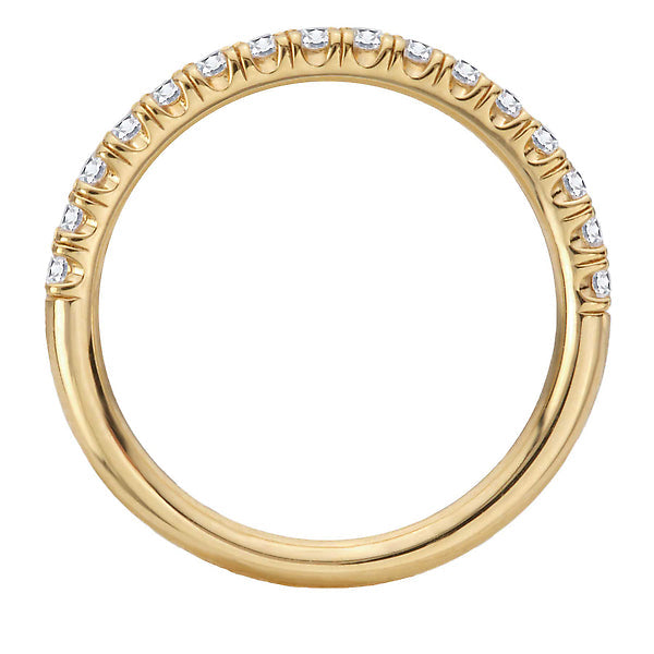 Round Straight Diamond Wedding Band