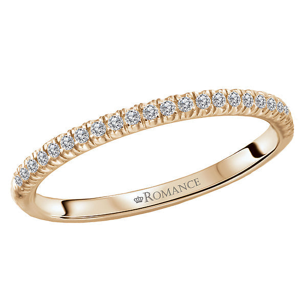 Round Straight Front Diamond Wedding Band