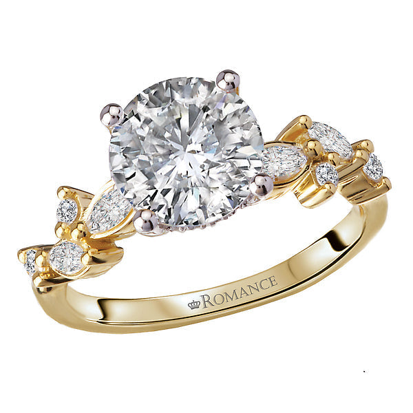 Round Semi-Mount Diamond Engagement Ring