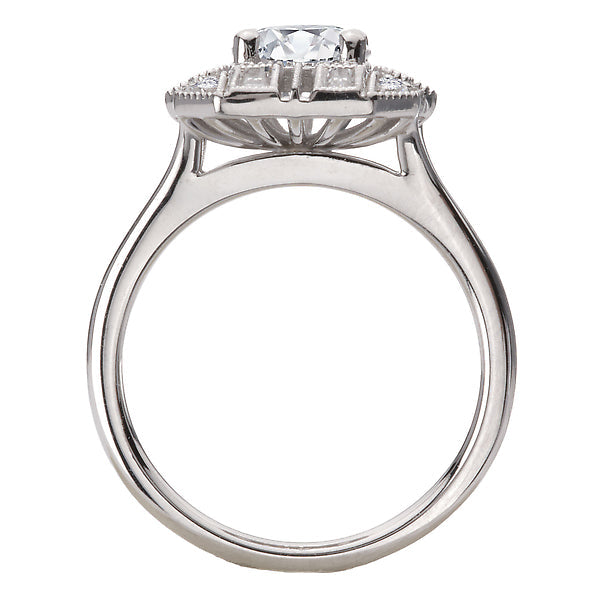 Round Semi-Mount Diamond Engagement Ring