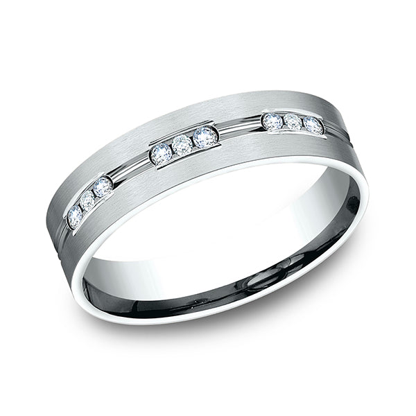 14K White Gold Men's Wedding Band - CF526533
