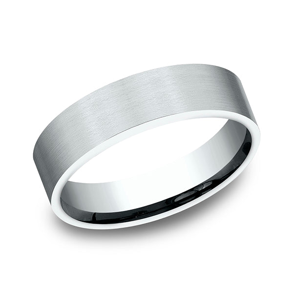 14K White Gold Men's Wedding Band - CF66420