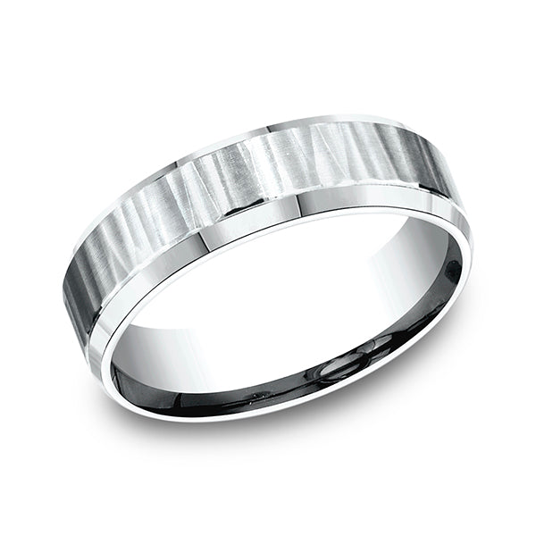 14K White Gold Men's Wedding Band - CF666141