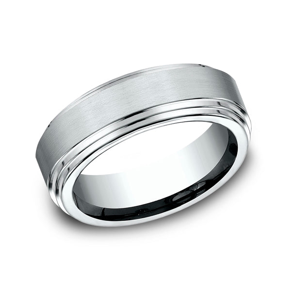 14K White Gold Men's Wedding Band - CF681001