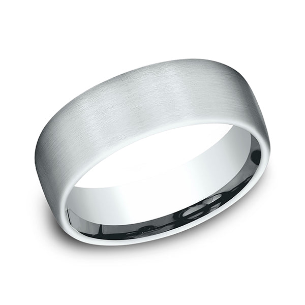 14K White Gold Men's Wedding Band - CF717561