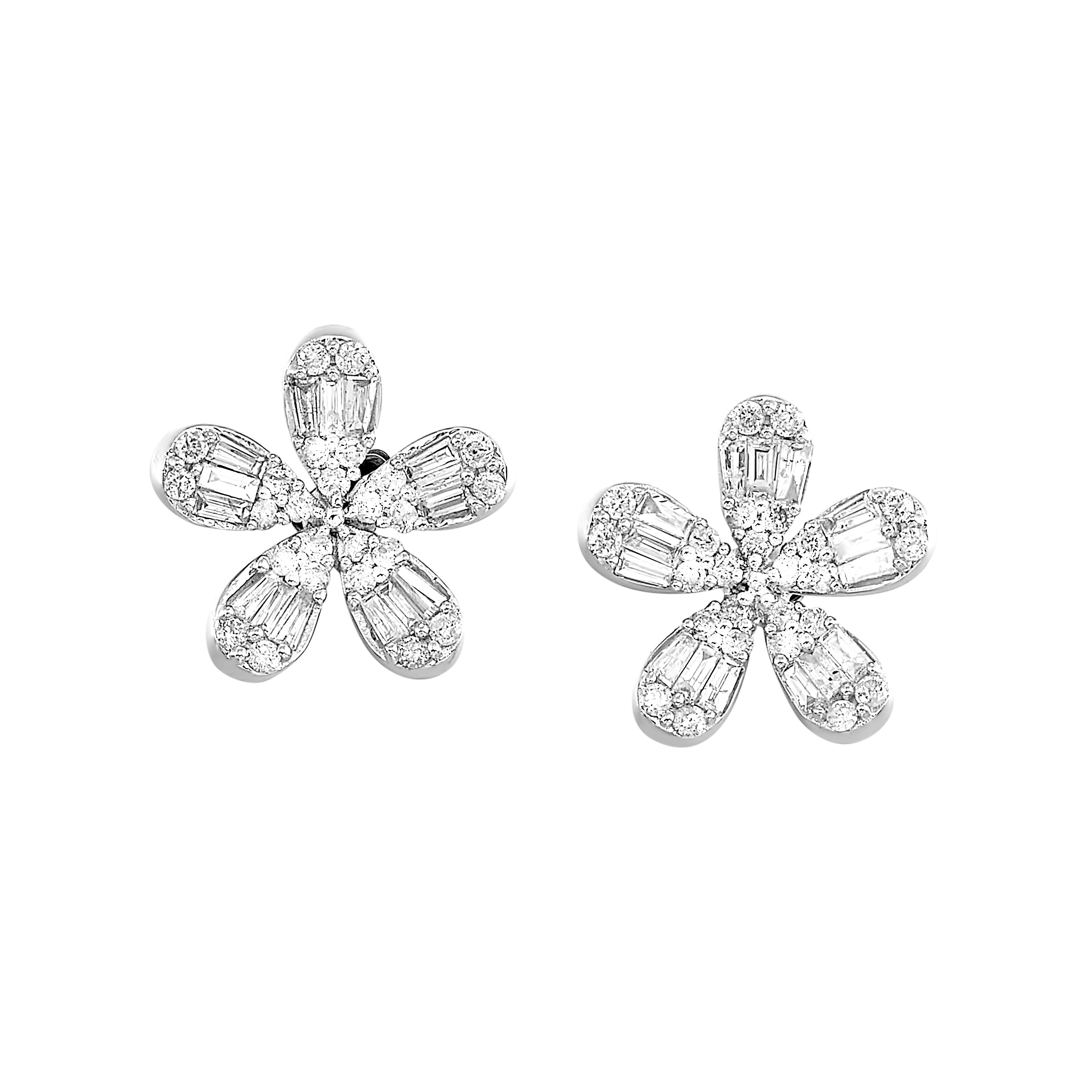 10kt white gold diamond 1/2ctw earring