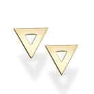 Polished Triangle Post Earring with Push Back Clasp