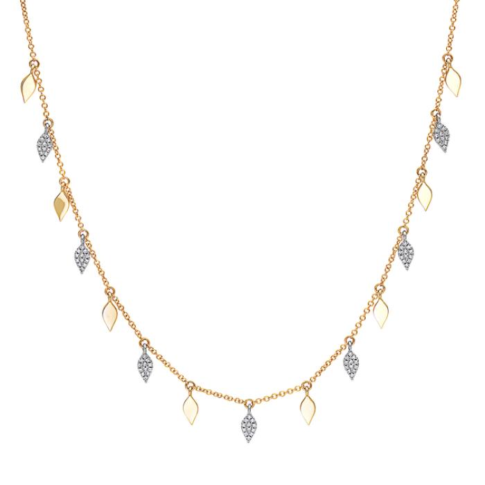 14K Yellow & White Gold Necklace