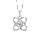 silver diamond 1/4ctw pendant