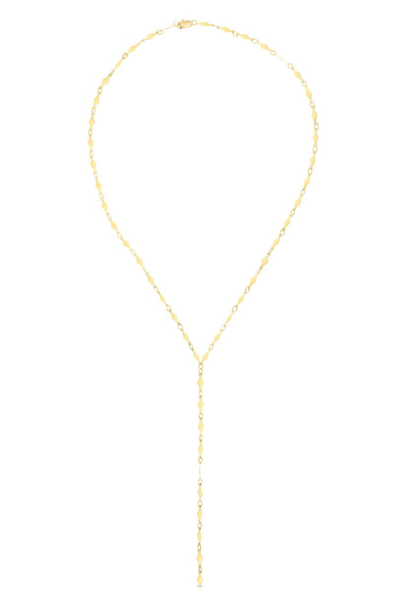 Polished Diamond Shaped Necklace with Lobster Clasp