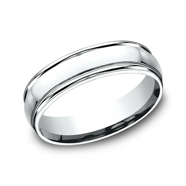 14K White Gold Men's Wedding Band - RECF7620