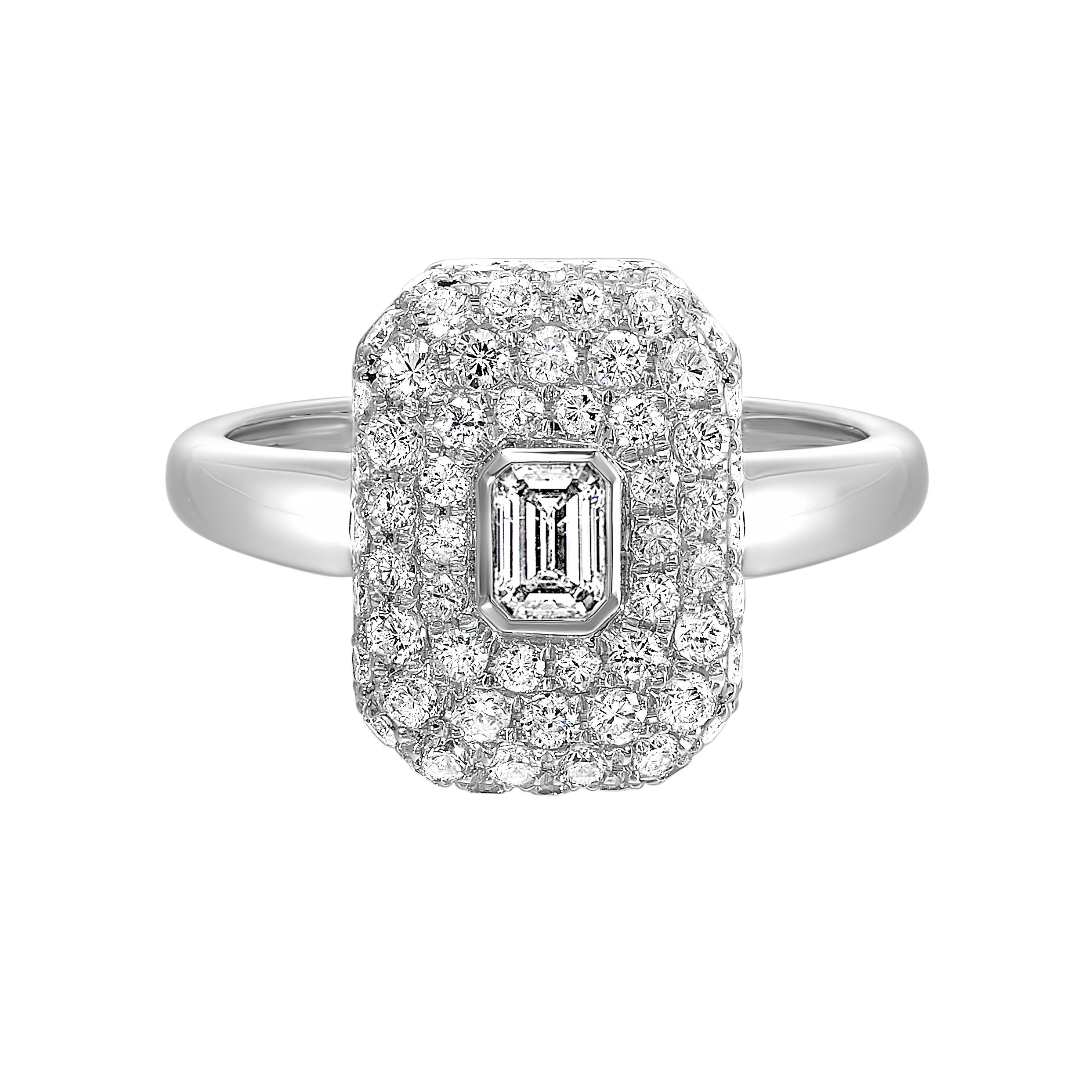 14kt white gold diamond 1ctw ring