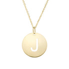 Polished Initial-J Pendant on 14kt Yellow Gold  Extendable Classic Cable Chain with Lobster Clasp