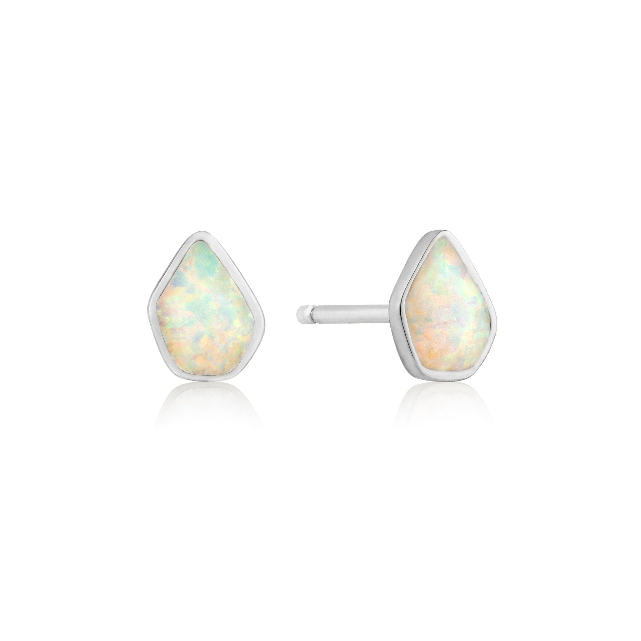 opal colour stud earrings