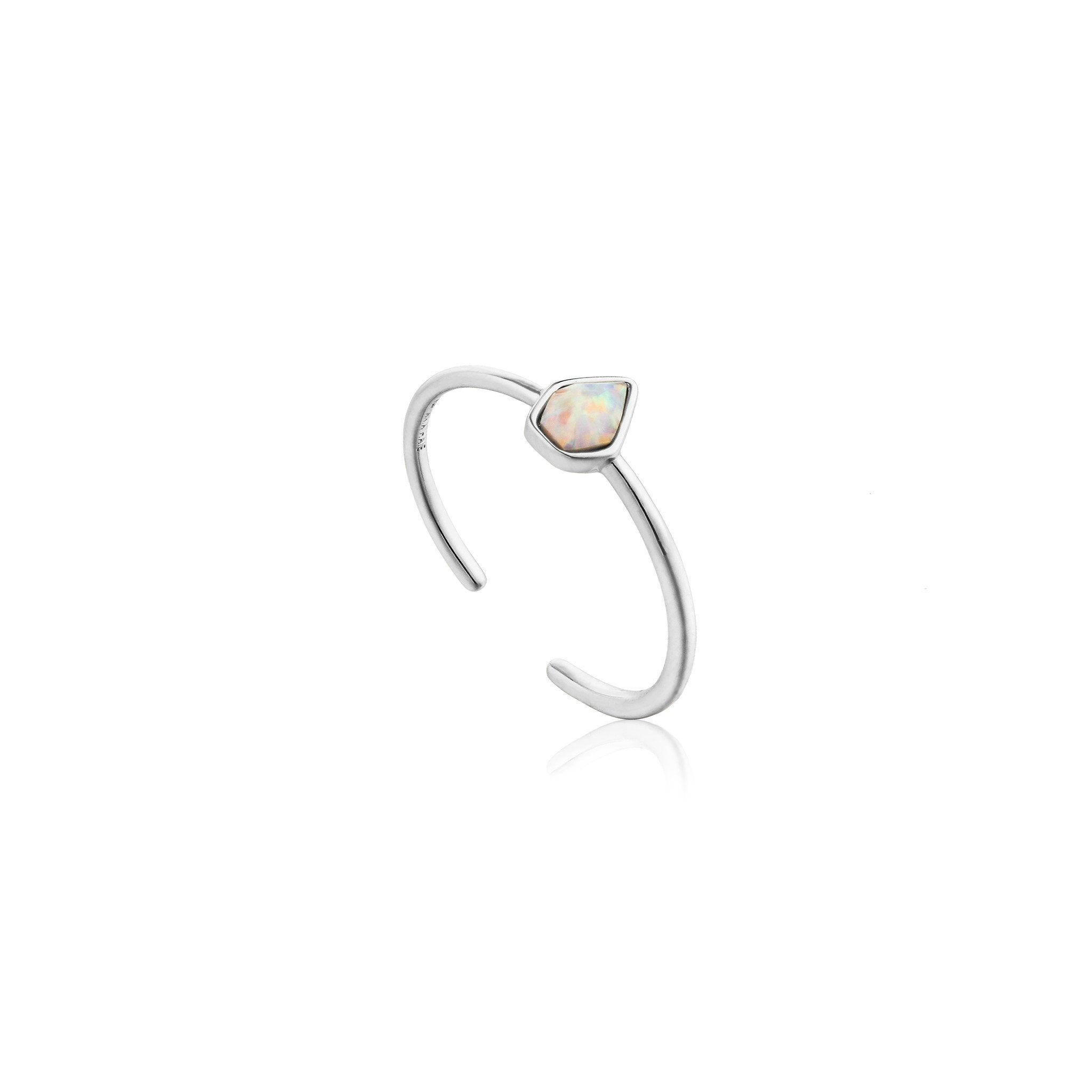 opal colour adjustable ring