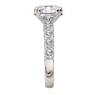 Round 8-Stone Semi-Mount Diamond Engagement Ring