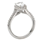 Pear Halo Semi-Mount Diamond Ring