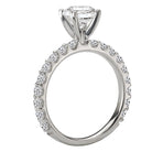 Round Peg Head Semi-Mount Diamond Ring