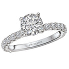 Round Peg Head Semi-Mount Diamond Ring