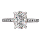 Oval Peg Head Semi-Mount Diamond Ring