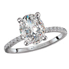 Oval Peg Head Semi-Mount Diamond Ring