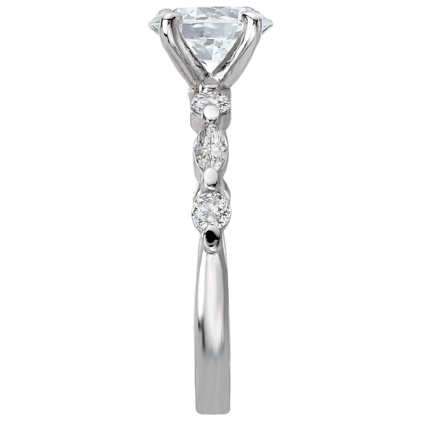 Oval Classic Semi-Mount Diamond Ring