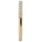 Round Diamond Straight Front Wedding Band