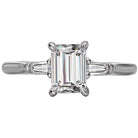 Emerald Diamond Semi Mount Engagement Ring