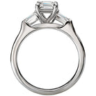 Emerald Diamond Semi Mount Engagement Ring