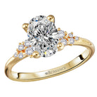 Oval Semi-Mount Diamond Engagement Ring