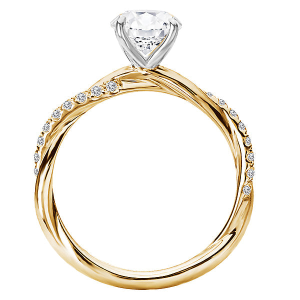 Round Semi-Mount Diamond Engagement Ring