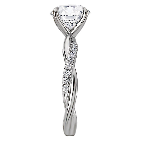 Round Semi-Mount Diamond Engagement Ring
