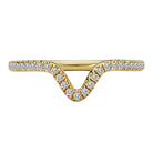 Round Curved Diamond Wedding Band