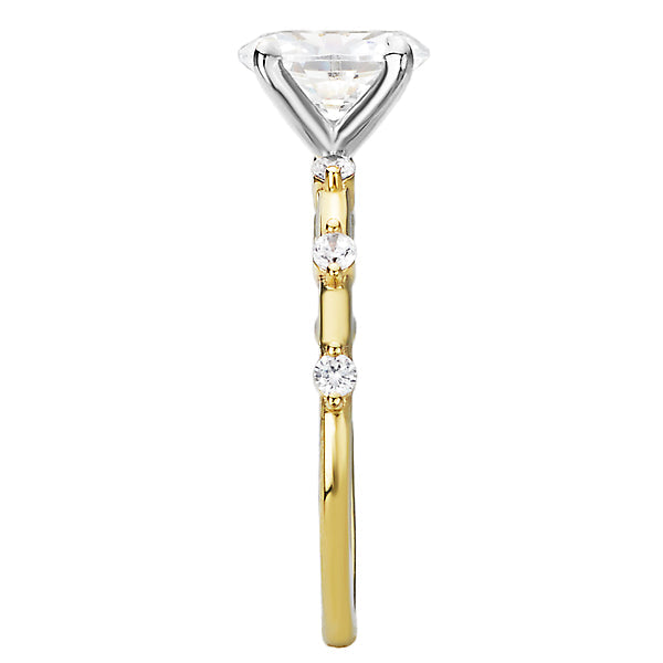 Oval Semi-Mount Diamond Engagement Ring