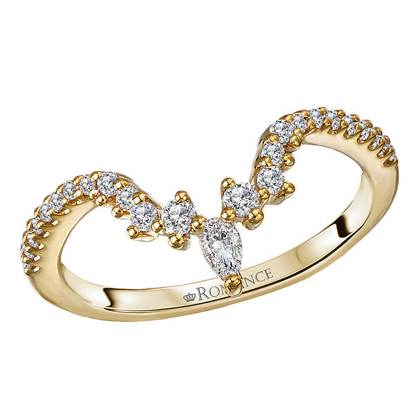 Pear 14kt Yellow Gold Diamond Wedding Band