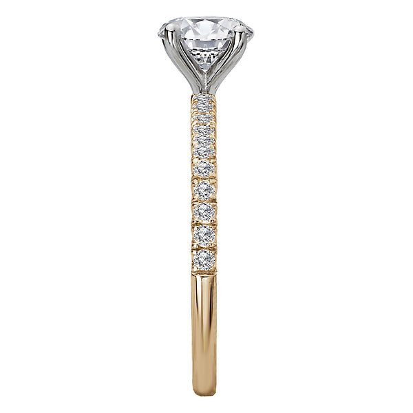 Round Semi-Mount Diamond Engagement Ring