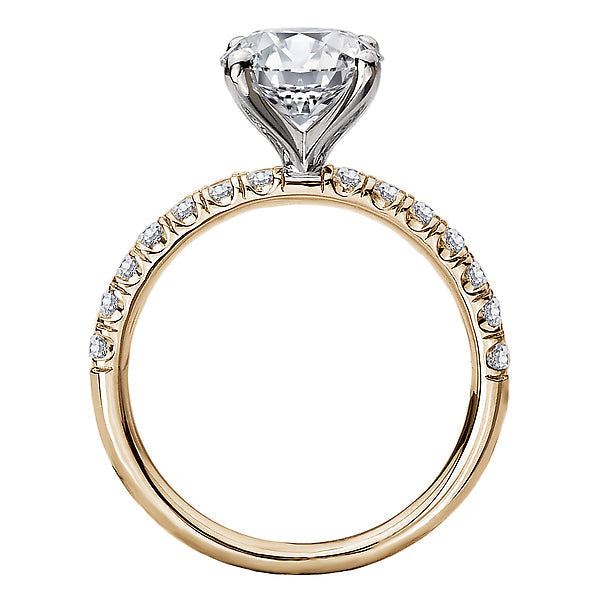 Round Semi-Mount Diamond Engagement Ring