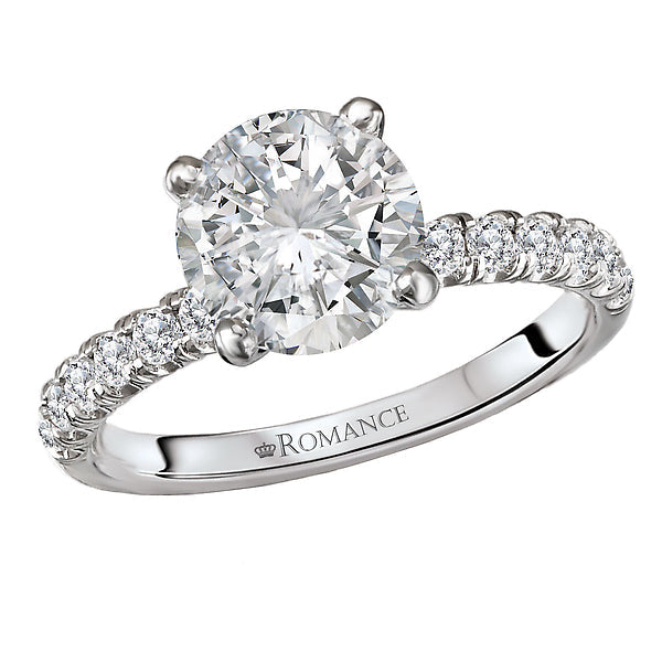 Round Semi-Mount Diamond Engagement Ring