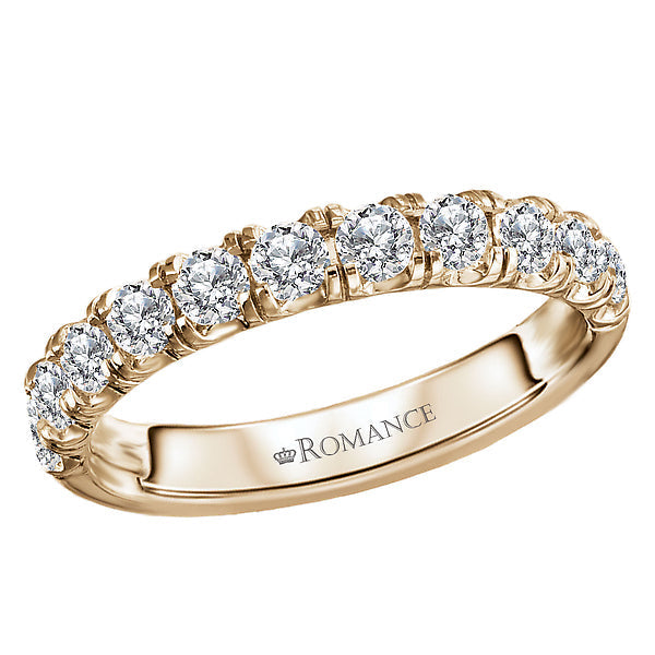 Round Diamond Wedding Band
