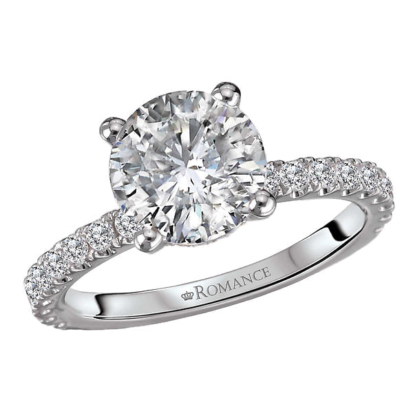 Round Diamond Semi-Mount Engagement Ring