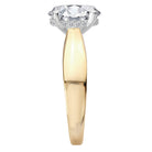 Oval Diamond Semi-Mount Hidden Halo Engagement Ring