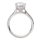 Oval Hidden Halo Semi-Mount Diamond Engagement Ring
