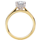 Round Diamond Semi-Mount Hidden Halo Engagement Ring