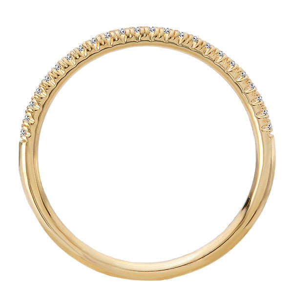 Round Straight Diamond Wedding Band